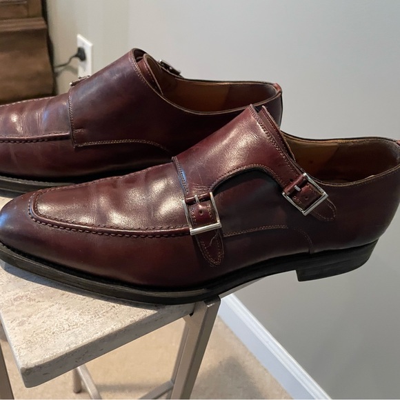 Magnanni Men's Dark Brown/Burgundy Leather Loafers - Picture 1 of 8
